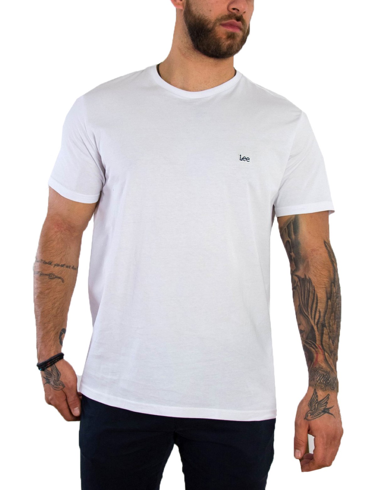 Lee ανδρικό μπλουζάκι λευκό SS Pach Logo Tee L60UFQ12 φωτογραφία